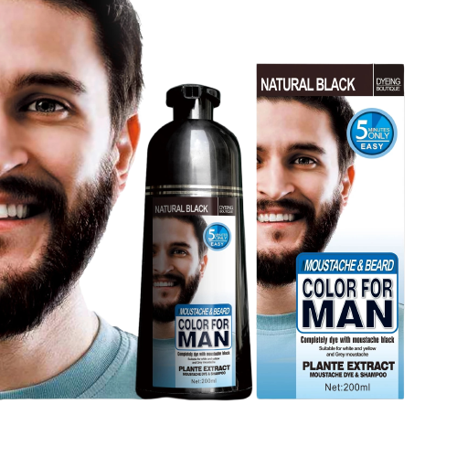 Natural Beard Dye Cream Men Moustache Beard Fast Long Lasting Black