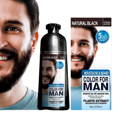 Natural Beard Dye Cream Men Moustache Beard Fast Long Lasting Black