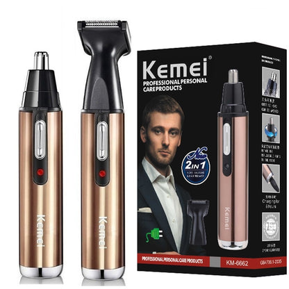 Original Kemei Rechargeable Ear Nose Hair Trimmer For Men Grooming Kit