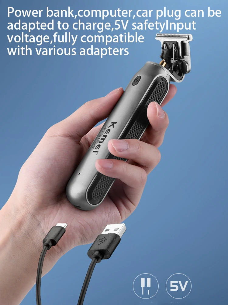 kemei hair trimmer KM-1757 cordless rechargeable hair clipper