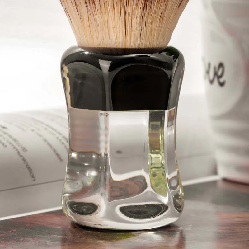 Robin Synthetic Hair Clear Handle Men Wet Shaving Brush