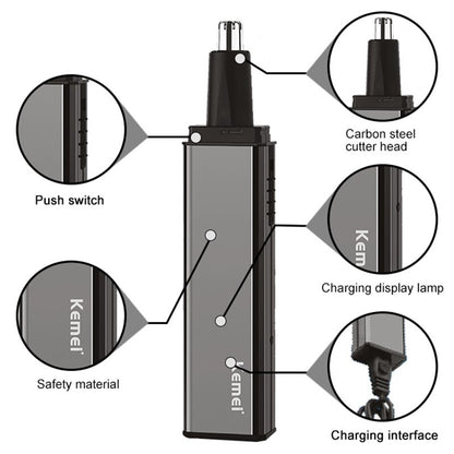 Original Kemei Rechargeable 4in1 Nose Ear Hair Trimmer For Men