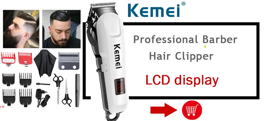 Kemei Clipper Electric Hair Trimmer for men Electric shaver