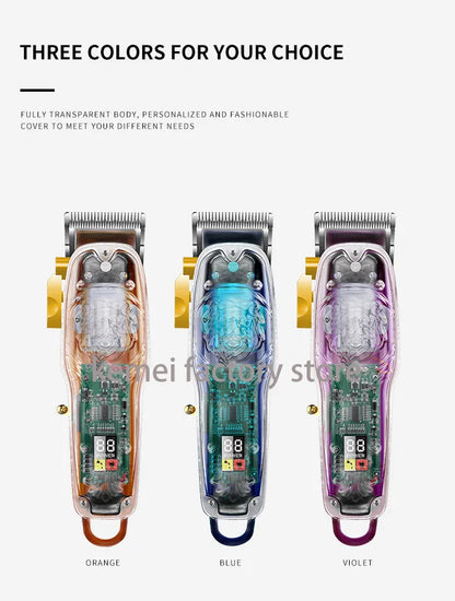 Kemei 2707 New Transparent Cover Hair Clippers Barber Shop