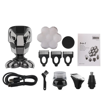 5 in 1 Men Electric Shaver Multi-Function 7D Floating Cutter Head