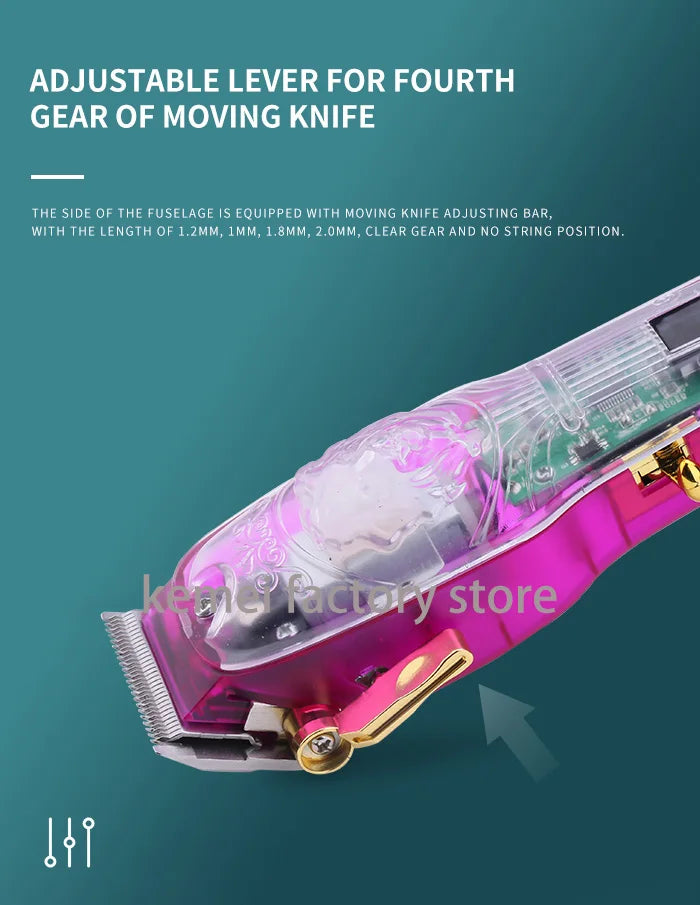 Kemei 2707 New Transparent Cover Hair Clippers Barber Shop