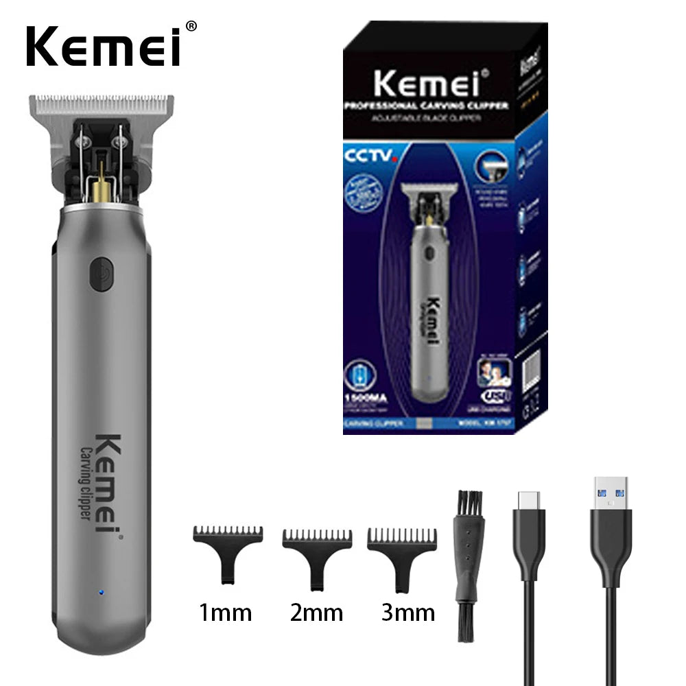 kemei hair trimmer KM-1757 cordless rechargeable hair clipper