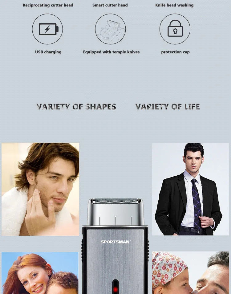 Mini Electric Shaver for Men Portable Multifunctional Electric Razor