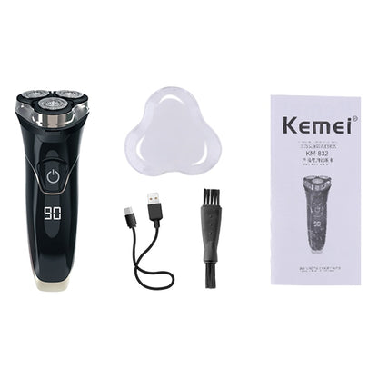 Original Kemei Waterproof LCD Display Electric Shaver Beard Electric Razor