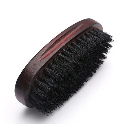 Men's Hair Beard Brush Natural Wood Comb Boar Bristle