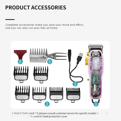 Kemei 2707 New Transparent Cover Hair Clippers Barber Shop