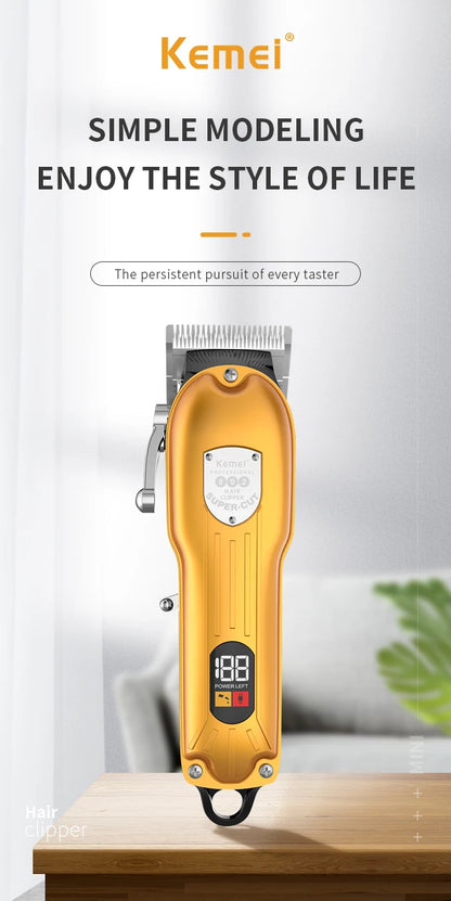 Kemei 10W Powerful Professional Hair Clippers Men All Metal