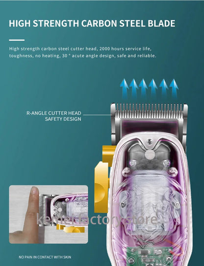 Kemei 2707 New Transparent Cover Hair Clippers Barber Shop