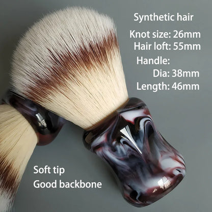 T4 soft synthetic hair shaving brush resin