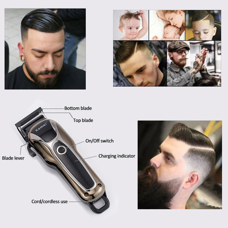 Kemei Hair Clipper Electric Hair Trimmer Professional Men's hair clipper