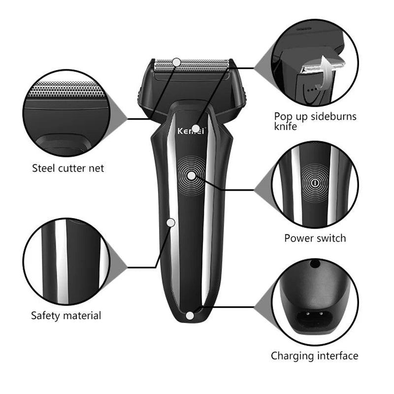 MEN'S POWERFUL ELECTRIC SHAVER FOR MEN BEARD SHAVING