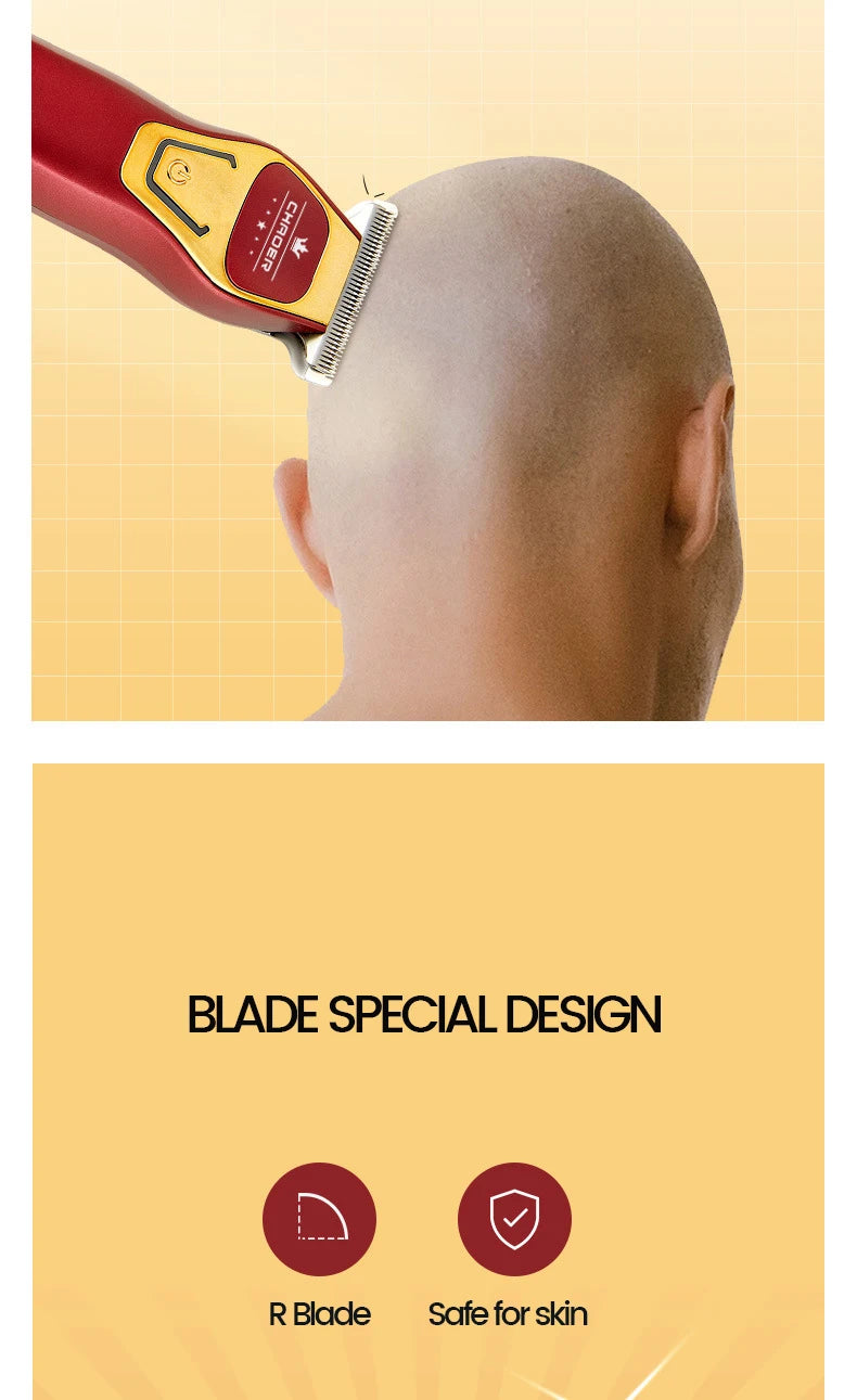 Powerful Professional Hair Trimmer Men 0 MM T Blade Electric Clipper