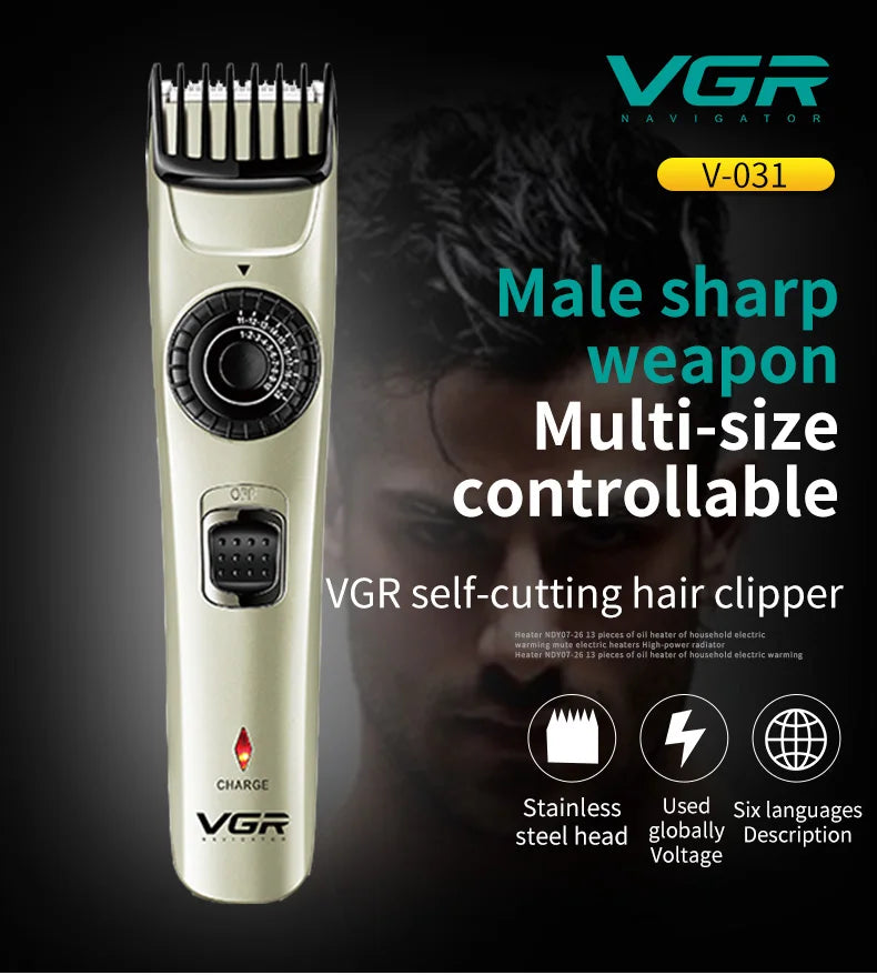 VGR 031 Hair Clipper Professional Self-Cutting  Barber Trimmer VGR V031