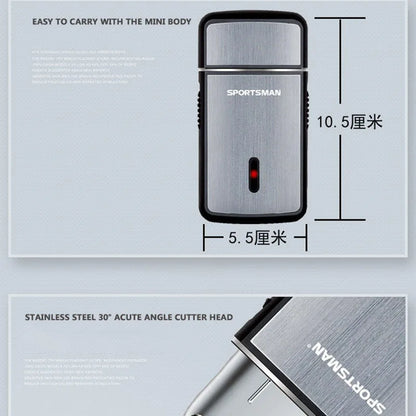 Mini Electric Shaver for Men Portable Multifunctional Electric Razor