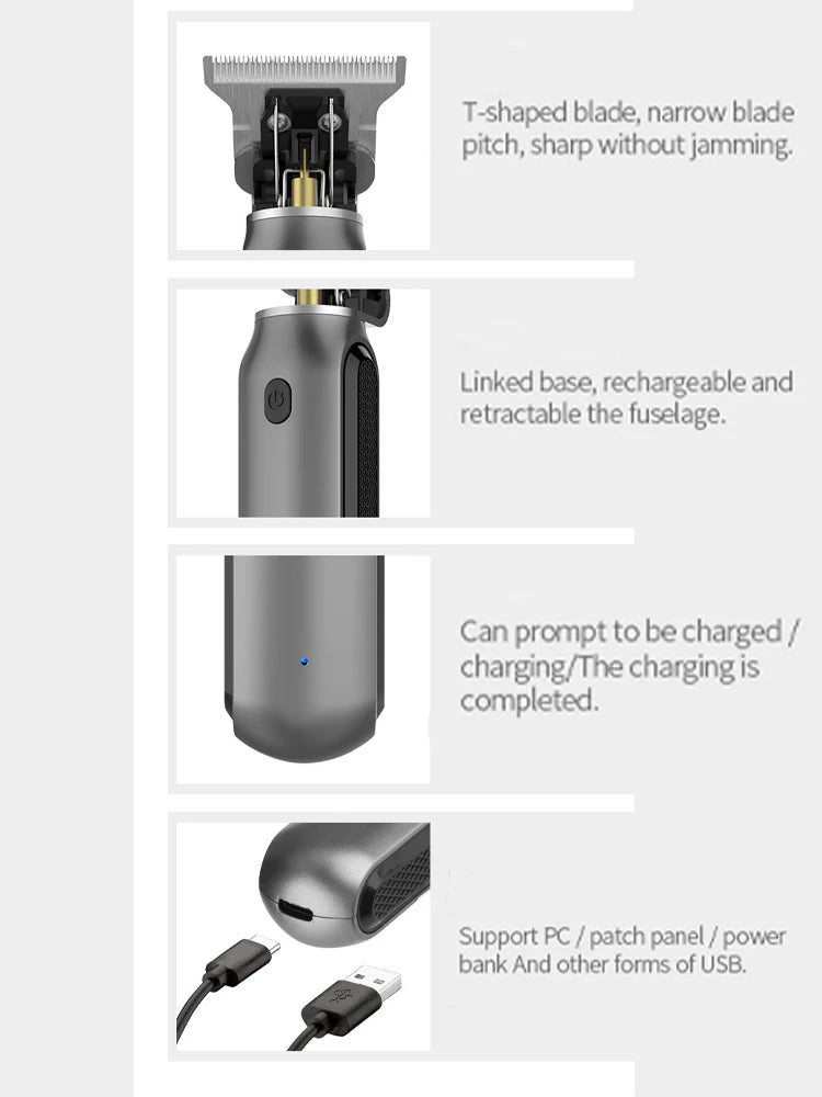 kemei hair trimmer KM-1757 cordless rechargeable hair clipper