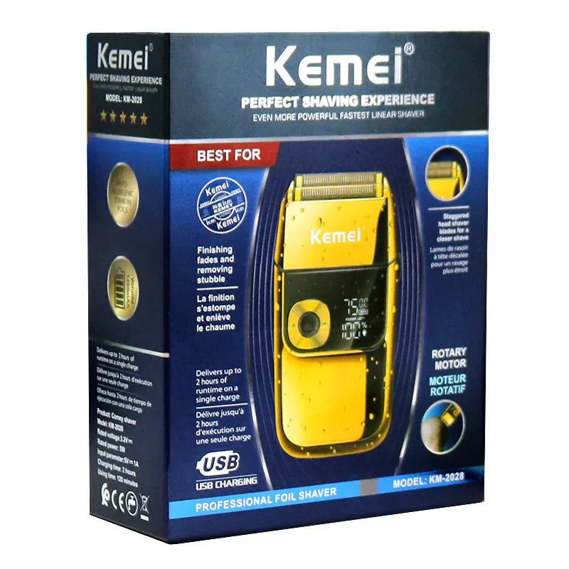 Kemei 2028 Barber Professional Beard Hair Shaver For Men