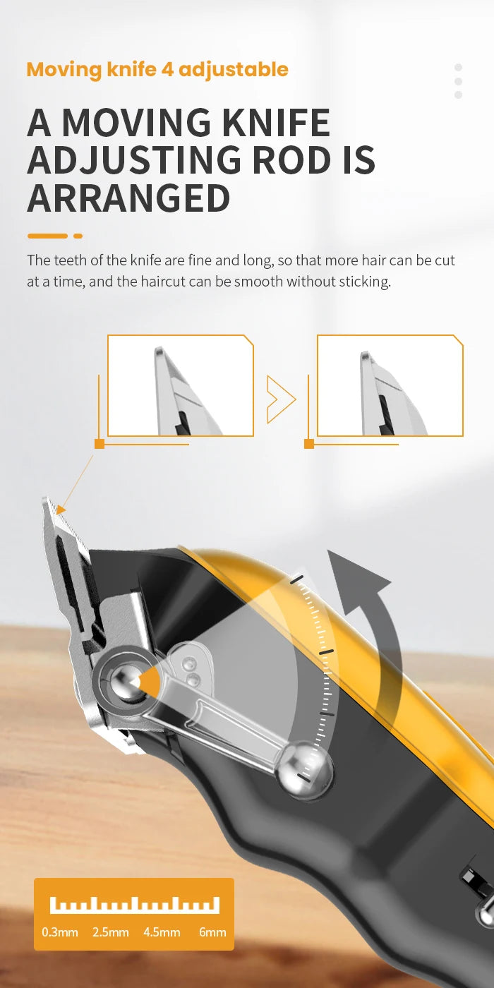 Kemei 10W Powerful Professional Hair Clippers Men All Metal