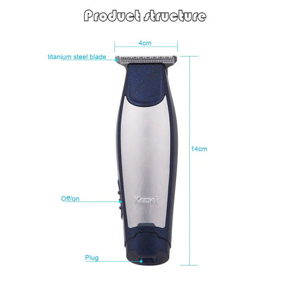 Kemei 5021 Hair Trimmer Electric Hair Clipper Rechargeable Razor