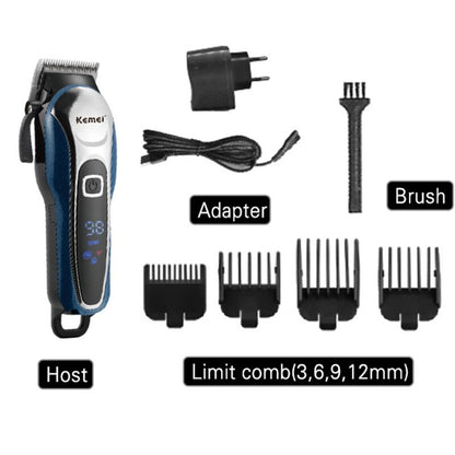 Original Kemei Powerful Rechargeable Hair Clipper Adjustable Electric Beard Hair Trimmer