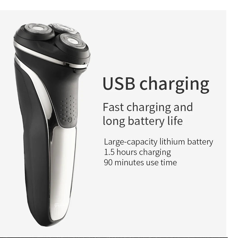 VGR 306 Electric Shaver Professional 3 In1 3-Head Floating Shaving