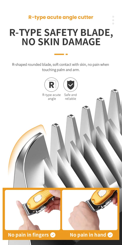 Kemei 10W Powerful Professional Hair Clippers Men All Metal