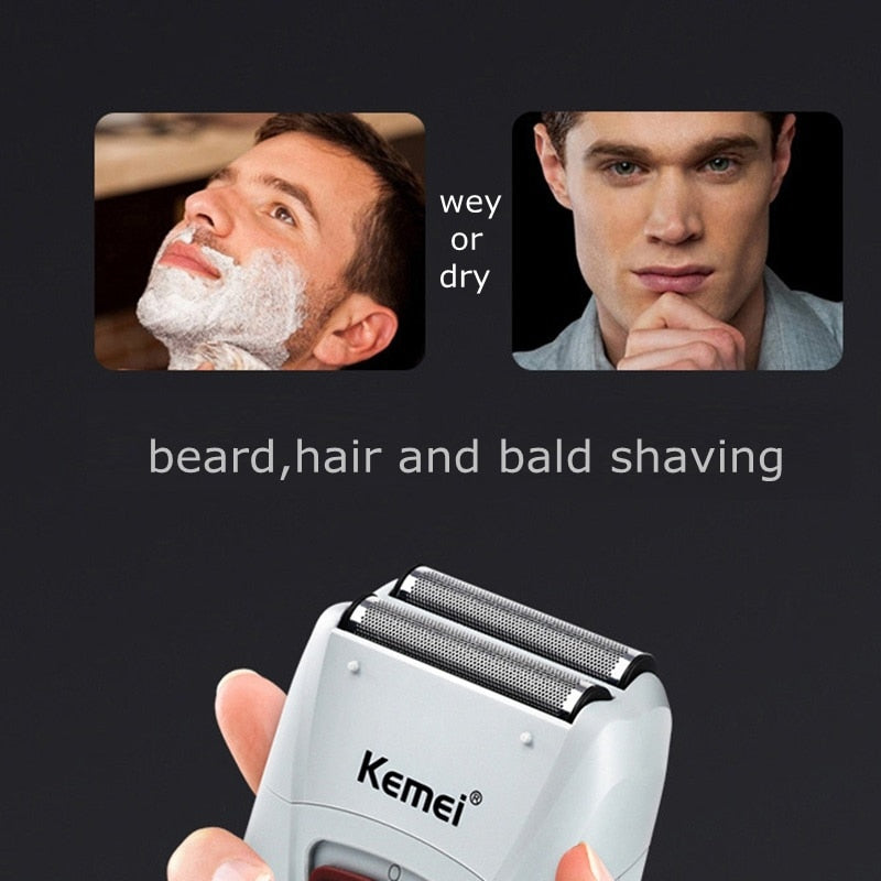 Electric Shaver Hair Beard Cleaning Electric Razor For Men Bald Head Shaving