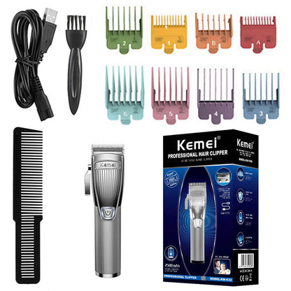 Original Kemei Metal Cordless Electric Hair Clipper Professional Beard Hair Trimmer