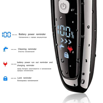 3 in1 Grooming Kit Wet Dry Electric Shaver For Men