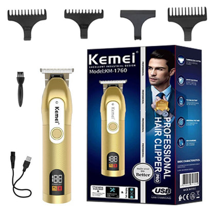 Original Kemei Cordless Professional Hair Clipper For Men Pro Beard Hair Trimmer