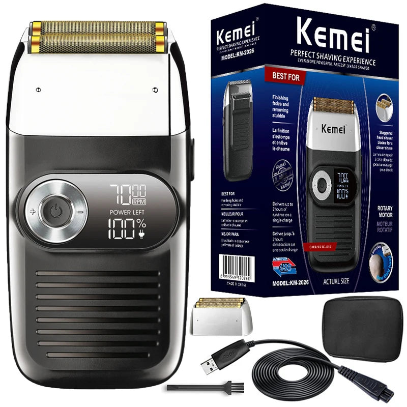 Kemei Rechargeable Hair Shaver For Men Electric Shaver
