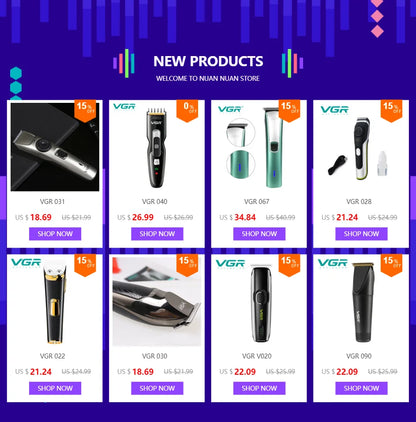 VGR 031 Hair Clipper Professional Self-Cutting  Barber Trimmer VGR V031