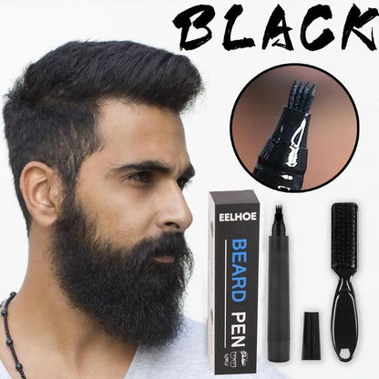 Beard Filling Pen Kit Barber Pencil With Brush Male Tool Hair Eyebrow