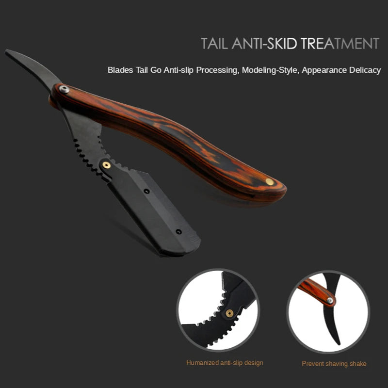 Classic Manual Hairdressing Razors Anti Slip Hair Removal Razor