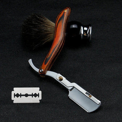 Senior wood handle blade shaving razors professional barber