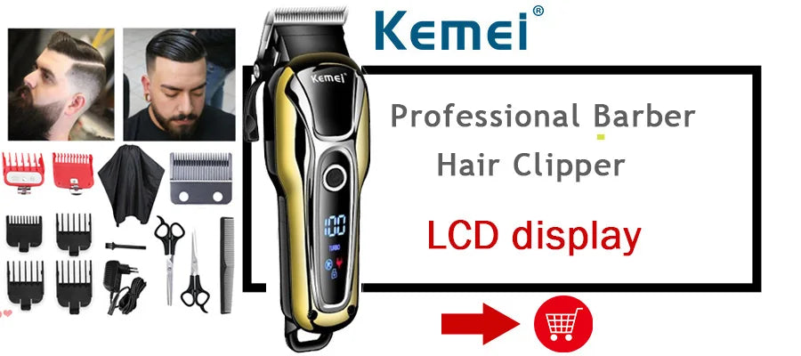 Kemei Electric Hair Clipper Beauty kit for Men Electric shaver beard trimmer