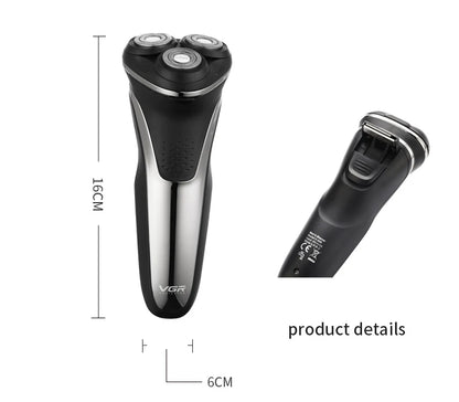 VGR 306 Electric Shaver Professional 3 In1 3-Head Floating Shaving