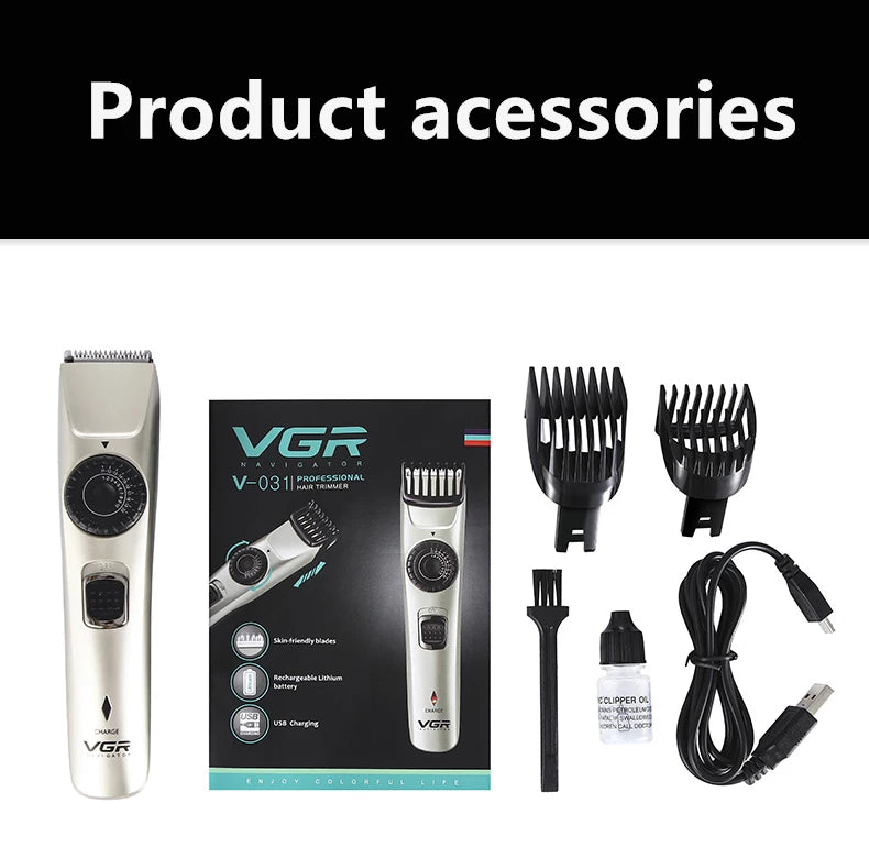 VGR 031 Hair Clipper Professional Self-Cutting  Barber Trimmer VGR V031