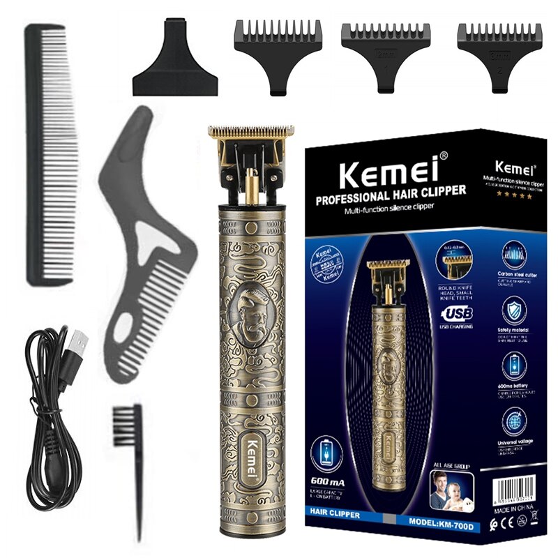 Original Kemei Zero Blade 2 Speed Metal Hair Trimmer For Men