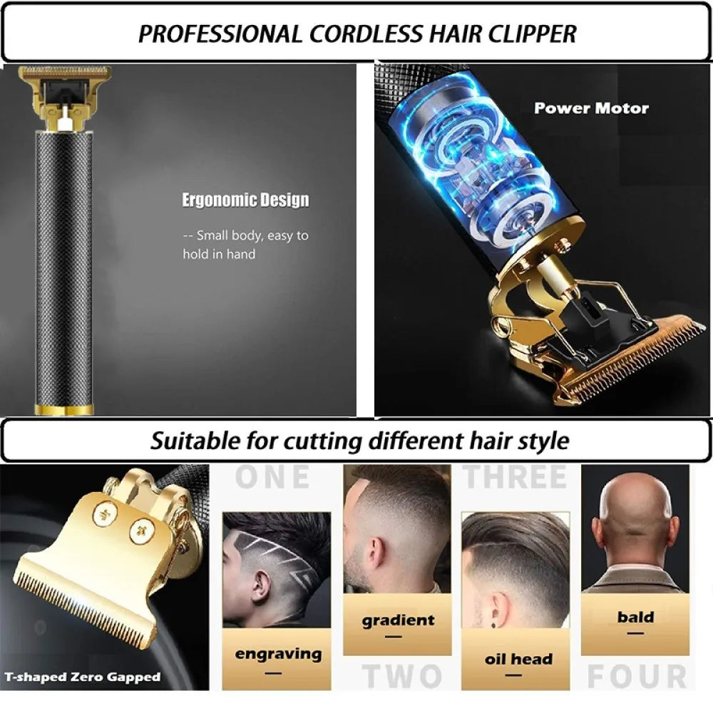 T9 Electric Hair Clipper New Hair Trimmer Professional Shaver