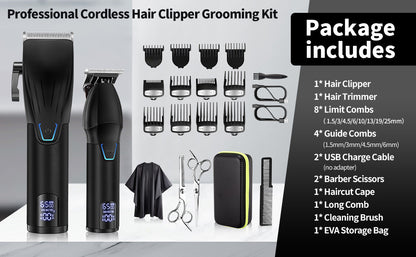 RESUXI Professional Hair Clipper Set Men's Barber Beard Trimmer