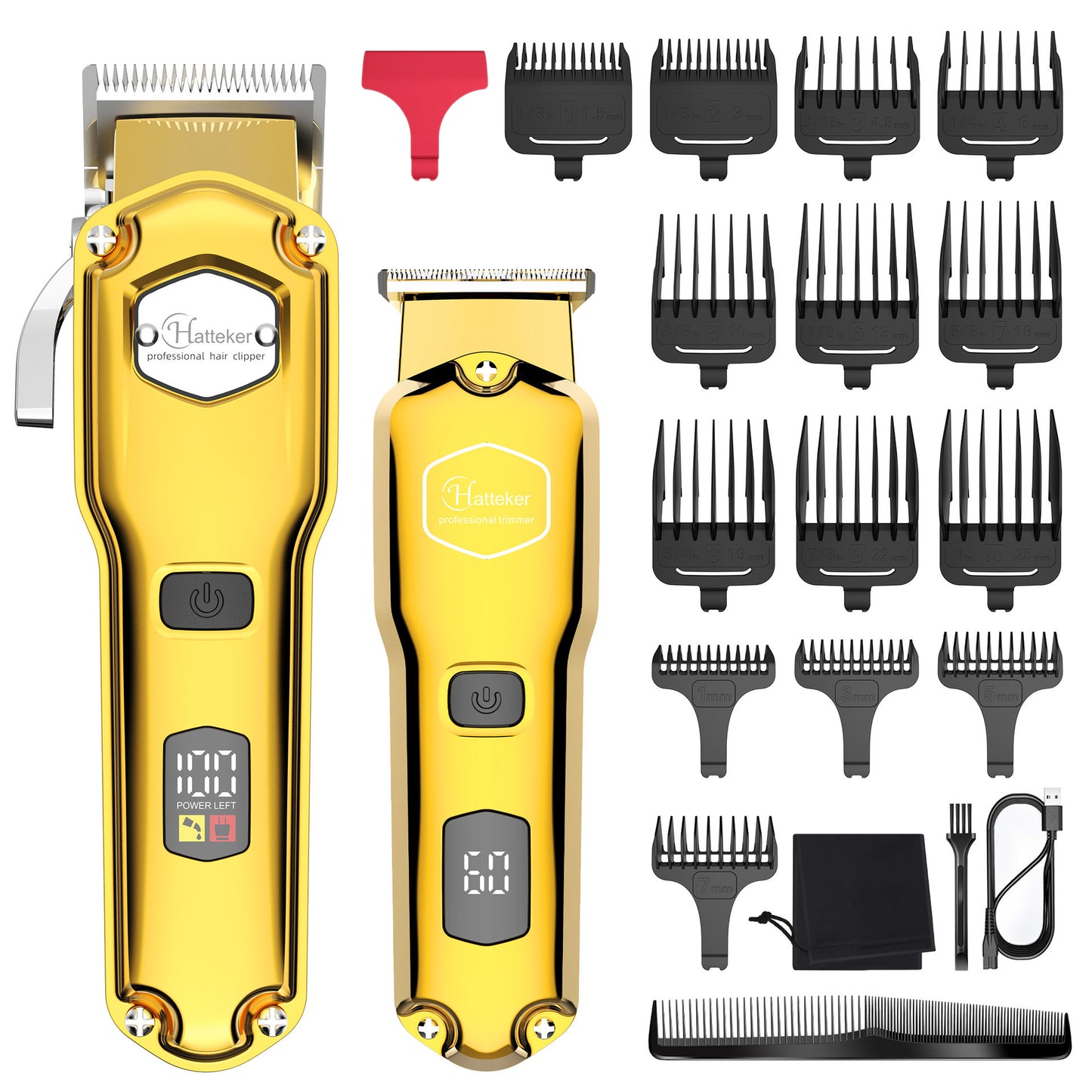 Metal Hair Clipper Smart LCD Digital Display