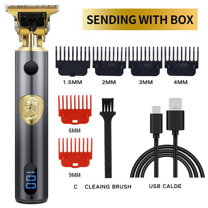 Hair Clipper T9 Hot LCD Oil Head Electric Hair Cutter