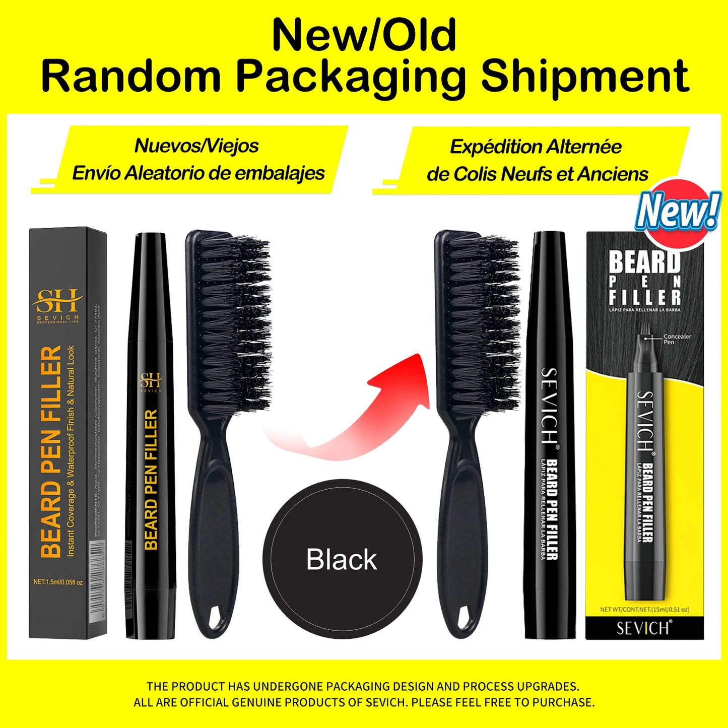 Beard Filling Pen Kit Beard Enhancer Brush Beard Coloring