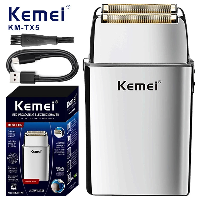 Kemei KM-TX5 Premium Chargeable Battery Electric Shaver