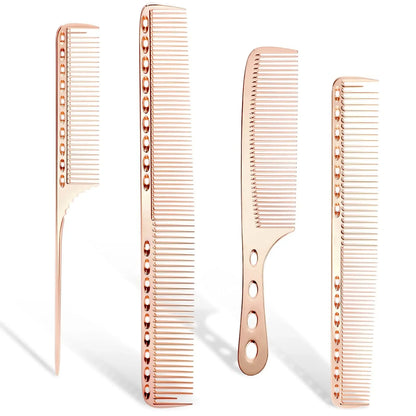 Aluminum Comb Set Barber Metal Hair Dressing Combs